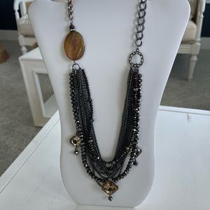 Handmade statement multi strand necklace